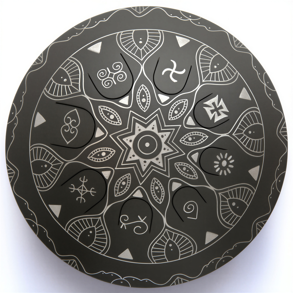 Black 8-Note Tongue Drum